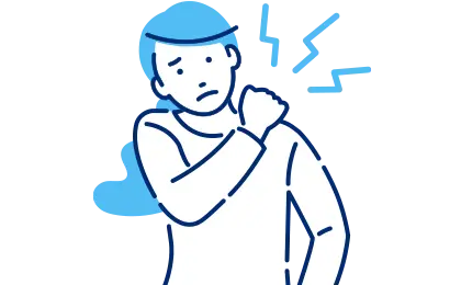 イラスト：肩こりに悩む女性