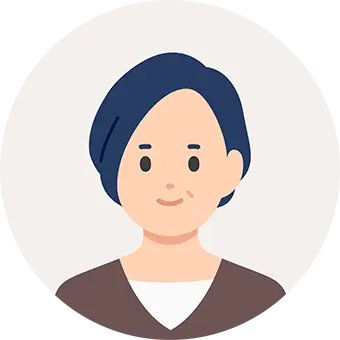 イラスト：女性の顔アイコン